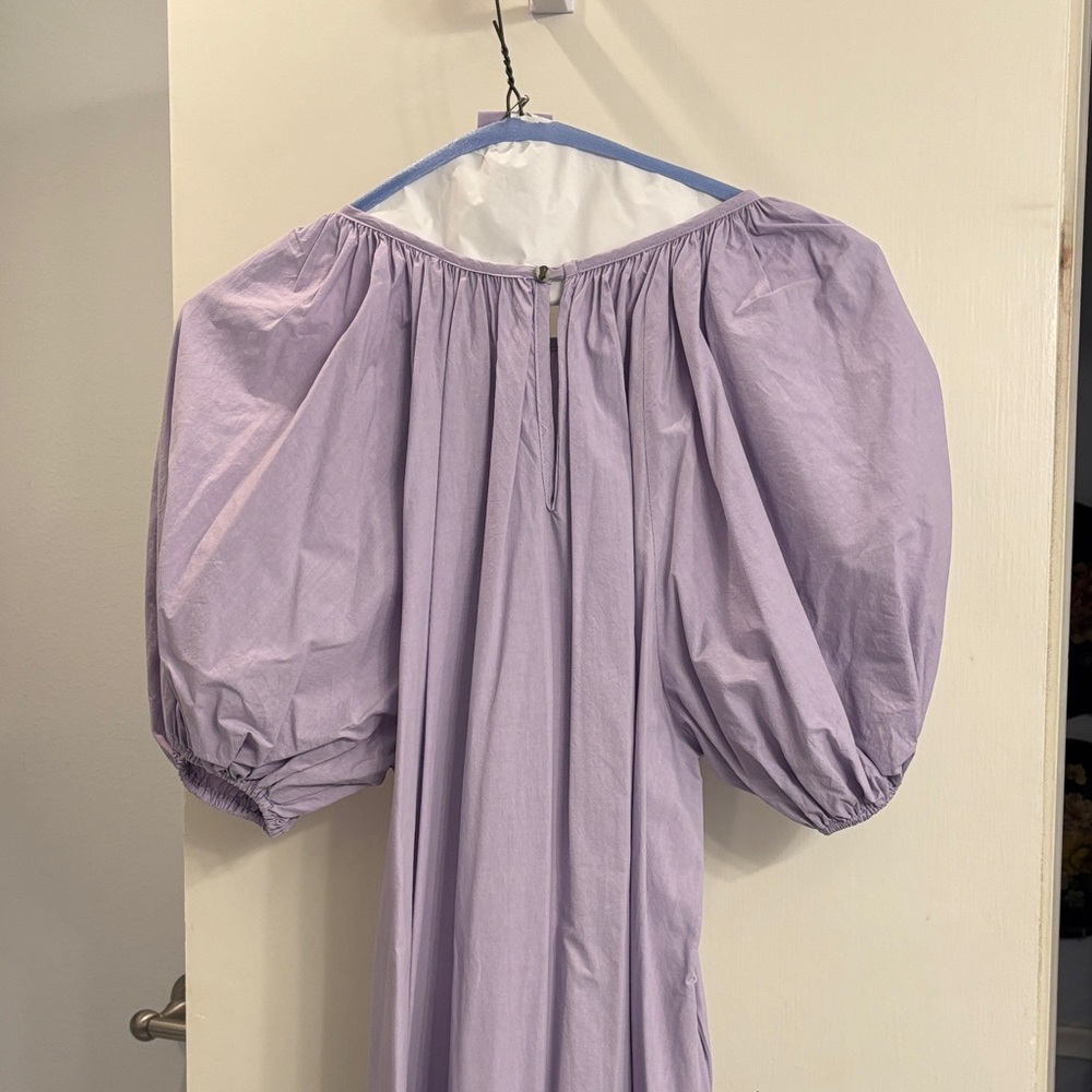 Never a Wallflower Lilac Gathered Sleeve Dress